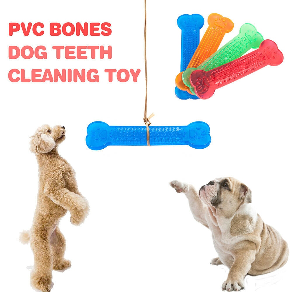 Close-up of rubber bone chew toy texture for tough dog chewers