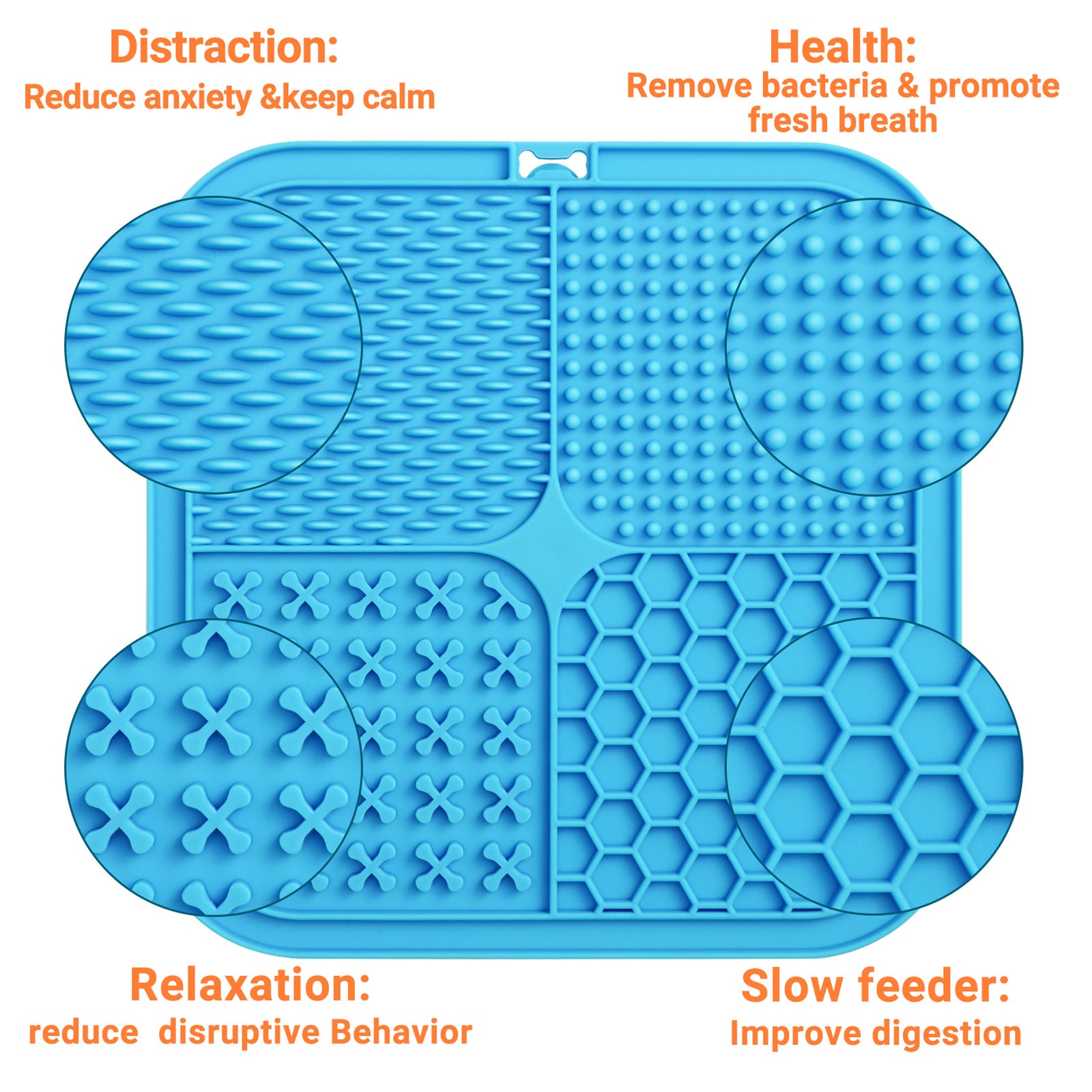 Pet Licking Pad New Pet Food Utensils Dog Slow Food Pad Placemat Sucker Slow Food Pad Dog Licking Pad