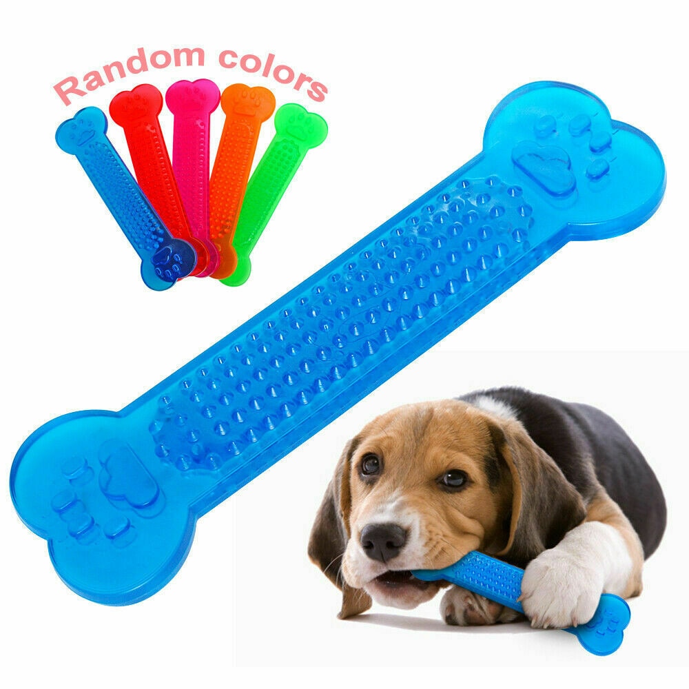 Rubber bone chew toy for aggressive chewers — durable dog dental toy